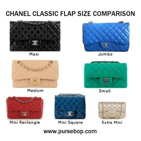 chanel small flap size